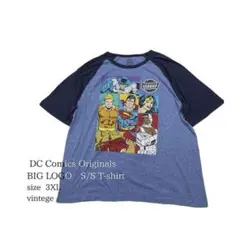 USA DC Comics Originals ビッグロゴ Tシャツ バイカラー