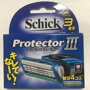 Schick protector シック プロテクター スリー 替刃 4個 三枚刃 男子 脱毛 髭剃り カミソリ ひげそり 新品未開封【安心の本物保証】