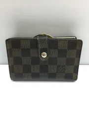 LOUIS VUITTON ポルト・フォイユ・ヴィエノワ_ダミエ・エベヌ_BRW PVC ブラウン メンズ