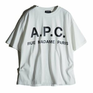 M3604f16　■A.P.C. アーペーセー■　新品同様 RUE MADAME Tシャツ ホワイト XS / メンズ 24234-1-97041 半袖 コットン 白 APC 春夏