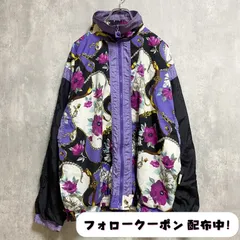 古着 used　pierre cardin ピエールカルダン　柄ナイロンジャケット　花柄　ブルゾン　アウター　