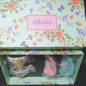 新品未使用◇自宅保管 エインズレイ ピンク＆ブルー カップ＆ソーサー Aynsley