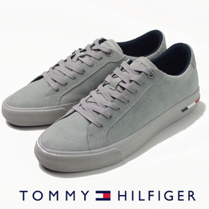 【新品】定価1.5万 トミー ヒルフィガー TOMMY HILFIGER《バルカ モダン スエード 》メンズ 上質レザー スニーカー 26.5cm (42) グレー