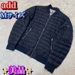 美品✨add アデデ　メンズ　Ｍサイズ　中綿ダウンジャケット　ネイビー　紺