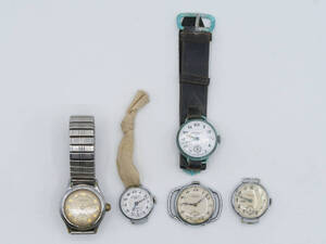 【ジャンク】 腕時計 スモセコ 不動品 合わせて5点 CHRONOMETER クロノメーター ANTIVIBRATION Hafis SEIKO MOVADO MINOS LOIDAY