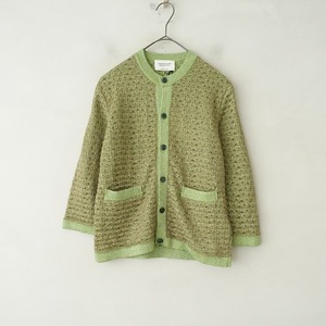 //【2023SS/未使用/定価4.9万】ビューティフルピープル beautiful people*bp crew-neck sparkly cardigan*130(j1-2401-311)【03A42】