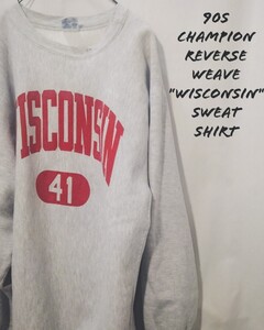 Vintage champion reverse weave WISCONSIN sweat shirt 90s チャンピオン リバースウィーブ ウィスコンシン大学 アメリカ製 ビンテージ