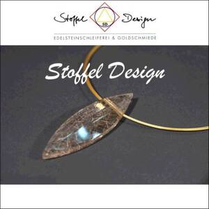 StoffelDesing ルチル水晶 ペンダントトップ クォーツネックレス