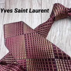 ✨極美品✨Yves Saint Laurent パッチワーク ボルドー シルク