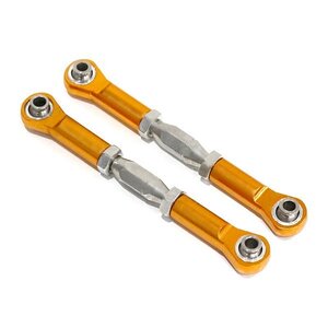 RC用 アジャストロッド ターンバックル ロッド ターンバックル ステアリング ロッド 61mm-75mm 調整可能 ゴールド 2本セット