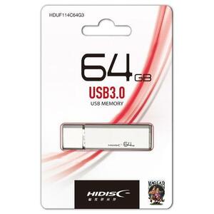 まとめ得 HIDISC USB 3.0 フラッシュドライブ 64GB シルバー キャップ式 HDUF114C64G3 x [3個] /l