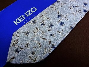 ♪7642C♪良品【花 植物 柄】ケンゾー【KENZO】ネクタイ