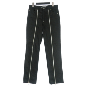 ジョンローレンスサリバン JOHN LAWRENCE SULLIVAN Rigid denim zipped pants ジップデニムパンツ ジーンズ 46 ブラック 黒 JLS-02-19