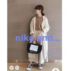 ニコアンド niko and...襟ワイヤー入りビッグシルエットシャツワンピース