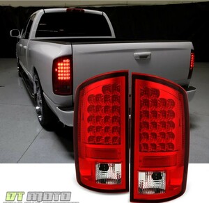 新品未使用! ダッジ ラム 02y-06y インナークロームメッキ LED レッドテールランプ カスタム 検）dodge ram オーバーフェンダー テール　