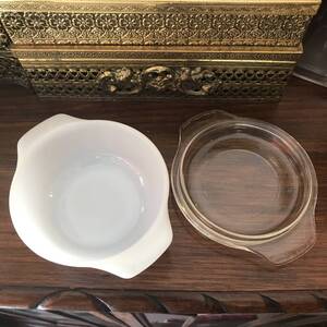 Fireking ファイヤーキング 蓋付きキャセロール 70’s アメリカンアンティーク食器 西海岸/ヴィンテージ antiqueパイレックスダイナー雑貨