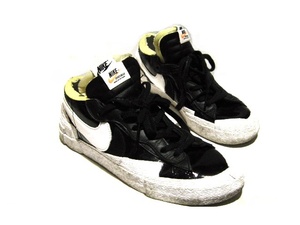 NIKE 27cm sacai サカイ x ナイキ DM6443-001 BLAZER LOW ブラック ホワイト ブレーザー 黒 白