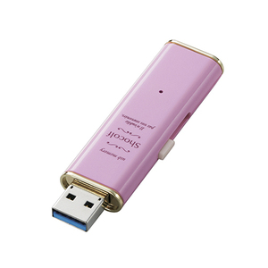 エレコム USBメモリー/USB3.0対応/スライド式/64GB/ストロベリーピンク MF-XWU364GPNL