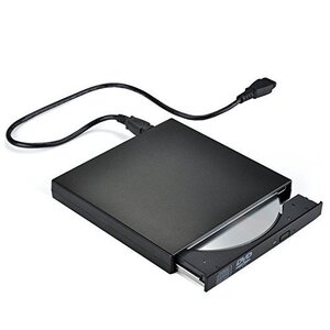 【vaps_6】USB2.0外付けポータブルDVDドライブ 《ブラック》 バスパワー CD-R CD-ROM DVD-ROM Windows対応 送込