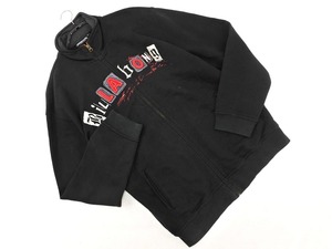 BILLABONG ビラボン スウェット ロゴ ジップアップ カーディガン sizeM/黒 ◇■ ☆ ela2 メンズ