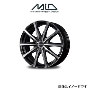 MID ユーロスピード V25 アルミホイール 1本 アコード CL7/CL8/CL9(15×6J 5-114.3 INSET52 ブラックポリッシュ)EUROSPEED V25