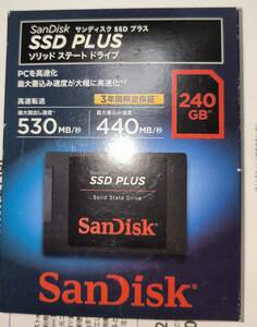 ★１円スタート★新品未使用★送料無料★SanDisk 240GB 2.5インチ SSD PLUS SATA 7mm SDSSDA-240G-J26