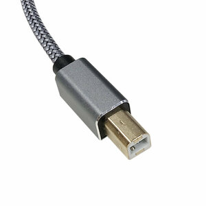 【D0034】USB-C - USB-B ケーブル 金メッキ ナイロン編み 1m USBプリンタケーブル