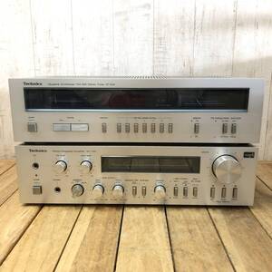 ＊【通電OK】Technics ST-S44 SU-V44 FM/AMチューナー アンプ 2点セット オーディオ機器 音響機器 テクニクス 動作未確認