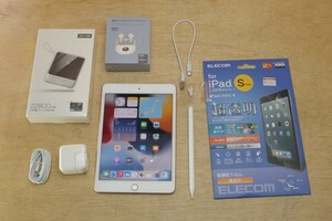 iPad mini5 第5世代 Wi-Fi+Cellular 64GB SIMフリー ペンシル 22800mAhモバイルバッテリー新品 Bluetoothイヤホン新品付き 送料無料