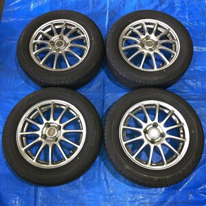 [24T00610A] 175/65R15 BRIDGESTONE エコピア NH100C 2021年製 夏タイヤ ECO FORME 社外 アルミホイール 15×5J+39 15インチ PCD100/4H 4本