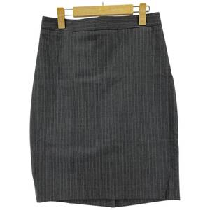 ゆうパケットOK Brooks Brothers ブルックスブラザーズ ストライプ スカート size2/グレー