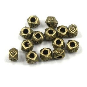 メタルパーツ/ビーズパーツ/アクセサリーパーツ 20個 古銅美 約7mm×5mm 〔G2-95-1〕