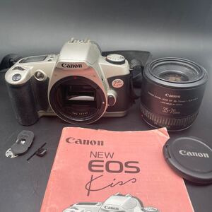 【動作未確認/ジャンク品】Canon EOS Kiss ボディ　EF35-70mm 1:3.5-4.5A 説明書付き　キャノン　イオスキス　19487