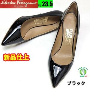 新品そっくりさん　フェラガモFerragamo　SUSIパテントパンプス6.5C