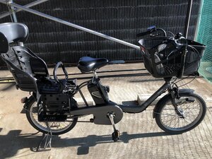 J13　中古電動アシスト自転車 1円売切り！パナソニック ギュット 二人乗り 黒 配送エリア内は送料3800円でお届けします