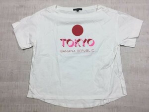 バナナリパブリック Banana Republic ギャップ GAP 東京 TOKYO 日の丸 日本代表 ビッグTシャツ カットソー レディース L 白