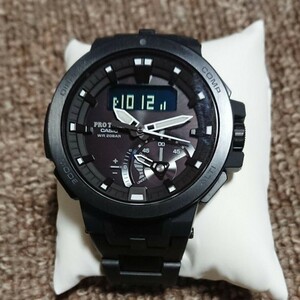 【カシオ】 プロトレック 新品 腕時計 PRW-7000FC-1BJF 電波ソーラー メンズ ブラック CASIO 男性 未使用品
