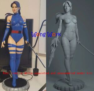 1/8スケール 22cm 女性フィギュア　ガレージキット　未塗装　アクションフィギュア　レオタード　女戦士