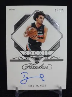 2020 Tre Jones Flawless RC Spurs Auto