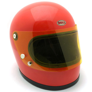 送料無料 Dead Stock 新品 純正シールド付 BELL STAR ORANGE 60cm/ベルスターオレンジビンテージヘルメットオンロード族ヘル旧車120IIIII