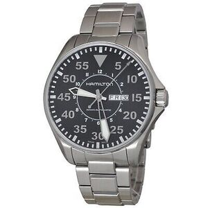 Hamilton Khaki Pilot Automatic Mens Watch H64715135 海外 即決