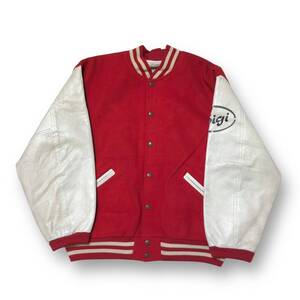 90s OLD BIGI stadium Jacket 袖レザースタジャン スタジャン オールドビギ 店舗受取可