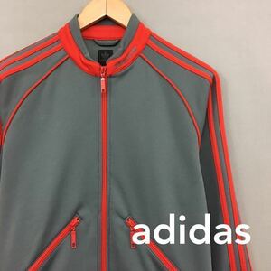 アディダス オリジナルス adidasoriginals トレフォイル ミツバ ジャージ 裏起毛 グレー メンズ Sサイズ ～●