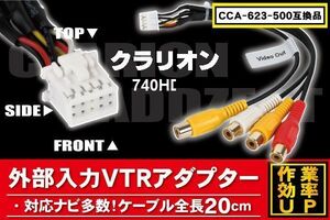 新品 クラリオン Clarion 740HD 用 CCA-623-500 同等品 ケーブル 対応 ハーネス RCA