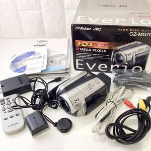 Victor ビデオカメラ 動作確認済み ハードディスクムービー エブリオ GZ-MG70 Everio 内臓メモリ HDD 30GB 2005年製 バッテリー2個 ナ16-1