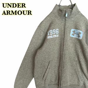 UNDER ARMOUR アンダーアーマー　フルジップスウェット　プリント　グレー　SMサイズ　【AY0955】