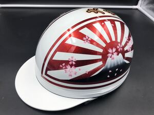 コルク半　カスタム　富士日章　３つボタン　ホワイトレッド　ラメ　桜　高級クリヤ　送料無料