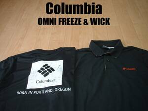 即戦力2着セットColumbiaオムニフリーズTシャツ&オムニウィックポロシャツM正規PM0156コロンビアPM4461黒ブラックOMNI-FREEZE OMNI-WICK
