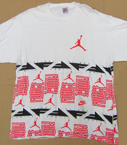 レア90年代アメリカ製 NIKEエアジョーダンTシャツ(エアフォース エアフライト)限定AIR FORCE AIR FLIGHT AIR JORDANビンテージ当時物M白USA