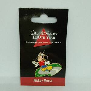 ♪ ディズニーストア ジャパン ピンバッジ Walt Disney 100th Year Mickey Mouse #7 ミッキー スケートボード 2001年 新品 Skateboard